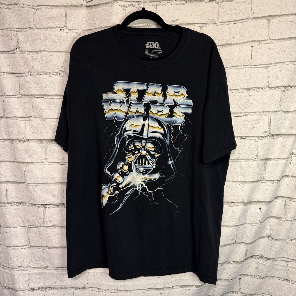 Fifth Sun Star Wars Darth Vader Graphic Print T-Shirt XL Black 100% Cotton